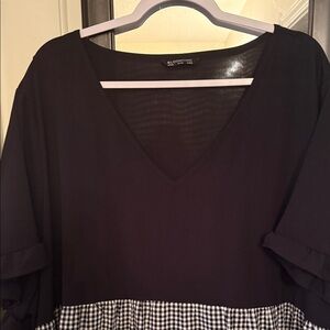 BloomChic Black and Checkered Dress